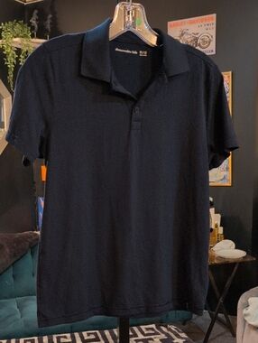 Abercrombie & Fitch Men's Dark Navy Polo